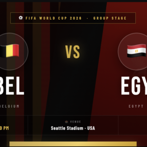 Belgium 🇧🇪 vs Egypt 🇪🇬